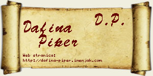 Dafina Piper vizit kartica